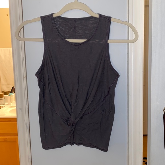 Slate grey lululemon crop/muscle tank - Picture 1 of 4